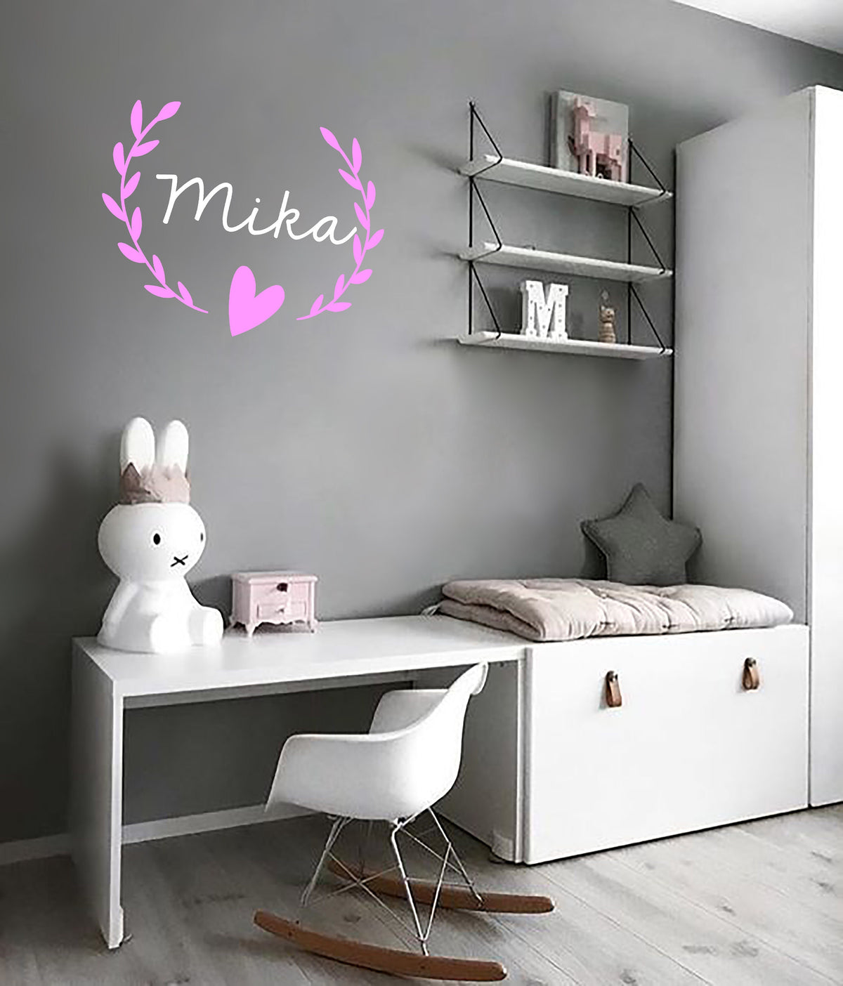Namensaufkleber Wandtattoo Folienaufkleber Wall sticker Your name here DIY Decoration