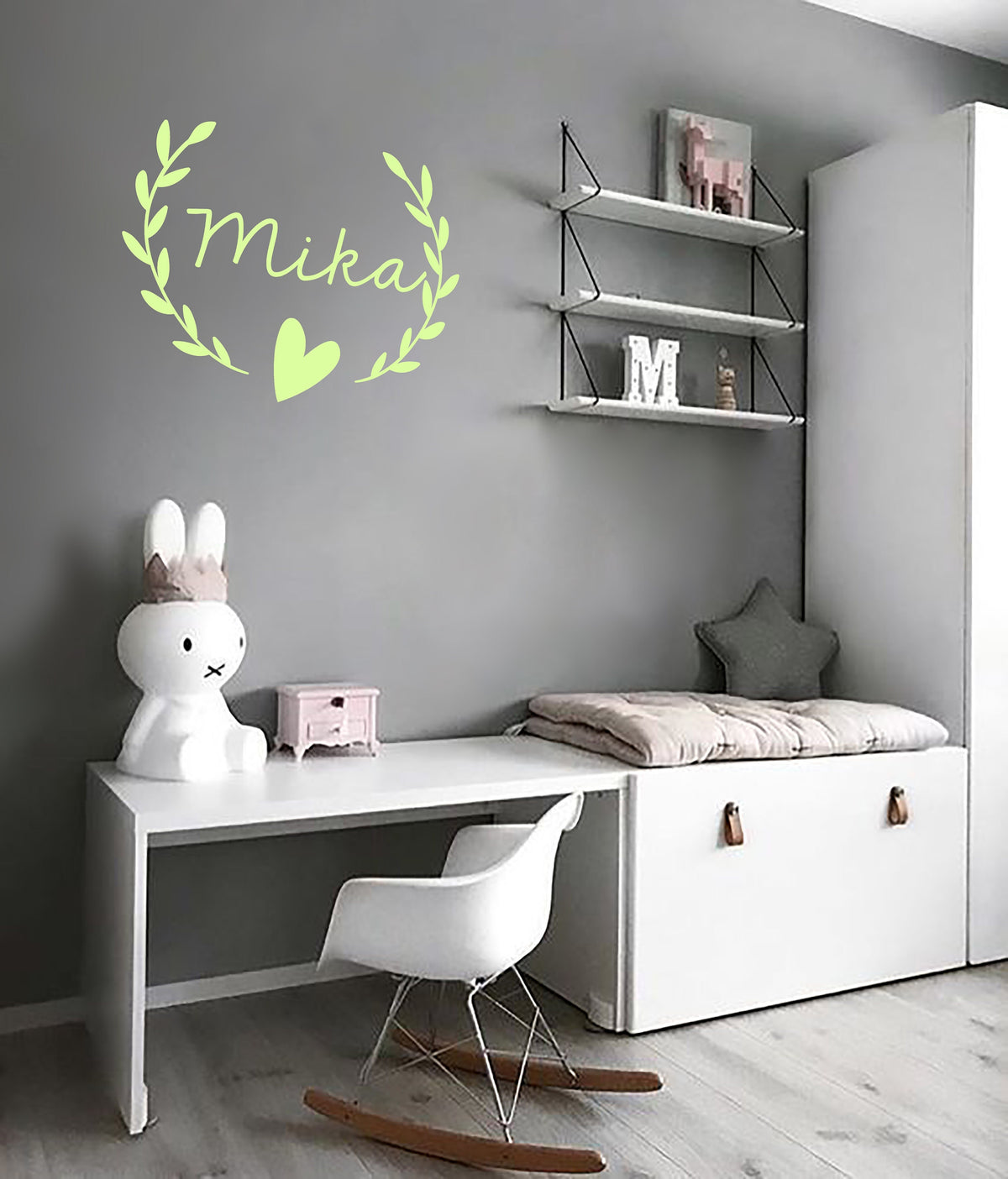 Namensaufkleber Wandtattoo Folienaufkleber Wall sticker Your name here DIY Decoration