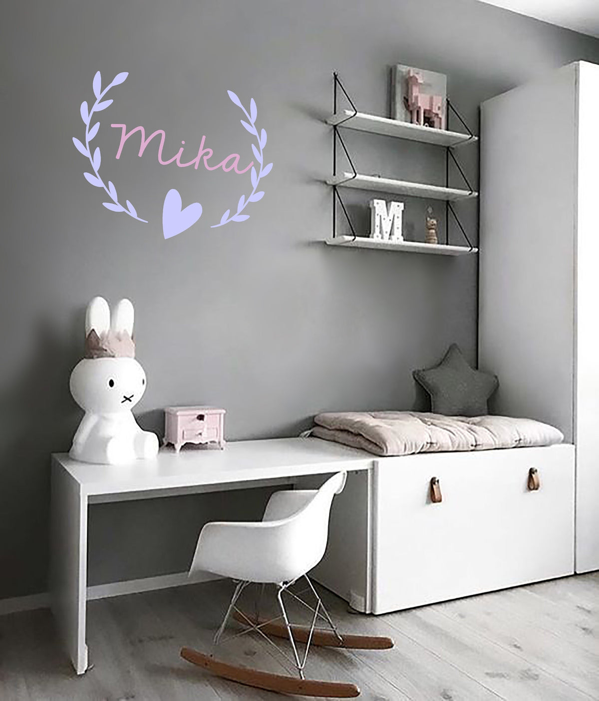 Namensaufkleber Wandtattoo Folienaufkleber Wall sticker Your name here DIY Decoration