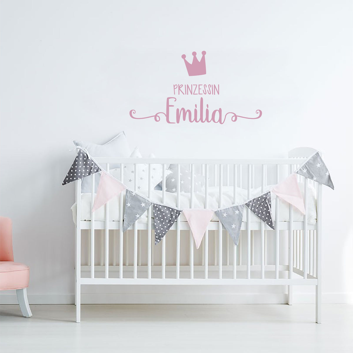 Wandtattoo Babyname Folienaufkleber Wall sticker