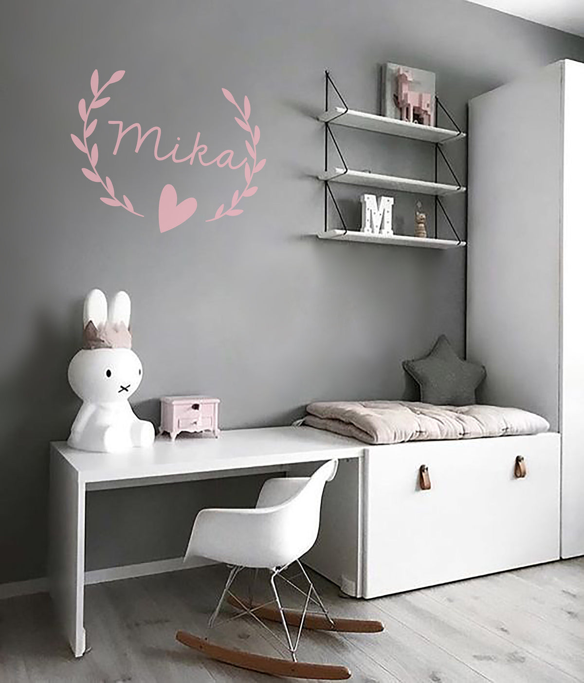 Namensaufkleber Wandtattoo Folienaufkleber Wall sticker Your name here DIY Decoration