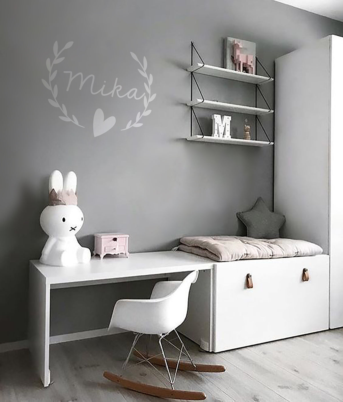 Namensaufkleber Wandtattoo Folienaufkleber Wall sticker Your name here DIY Decoration