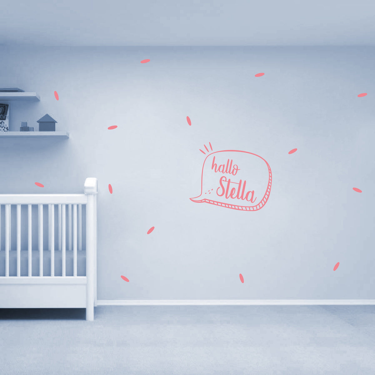 Wandtattoo Folienaufkleber Namensaufkleber Wall sticker Your name here DIY Decoration