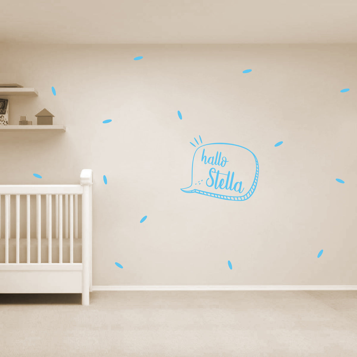 Wandtattoo Folienaufkleber Namensaufkleber Wall sticker Your name here DIY Decoration