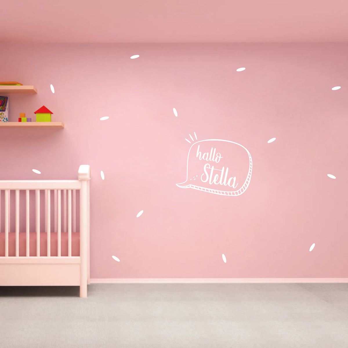Wandtattoo Folienaufkleber Namensaufkleber Wall sticker Your name here DIY Decoration