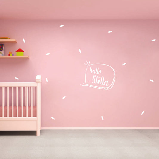 Wandtattoo Folienaufkleber Namensaufkleber Wall sticker Your name here DIY Decoration
