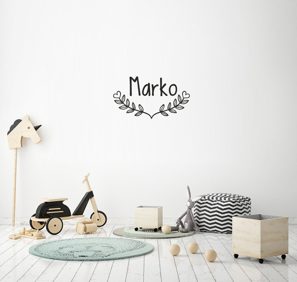 Namensaufkleber Kinderzimmer Wanddeco Wall sticker Wandbild