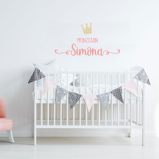 Wandtattoo Babyname Folienaufkleber Wall sticker