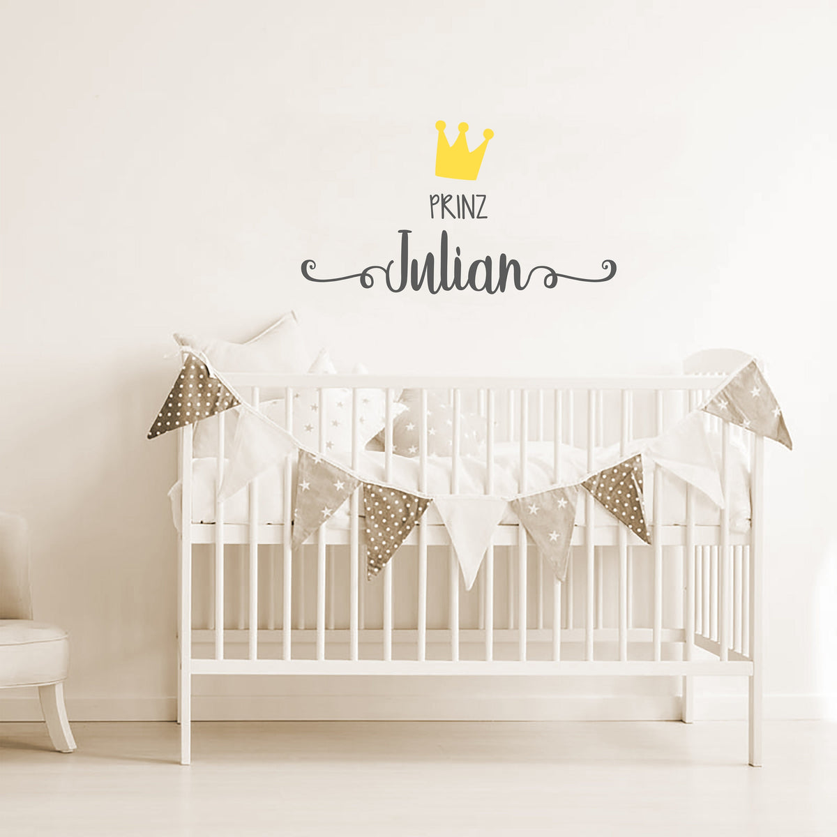 Wandtattoo Babyname Folienaufkleber Wall sticker
