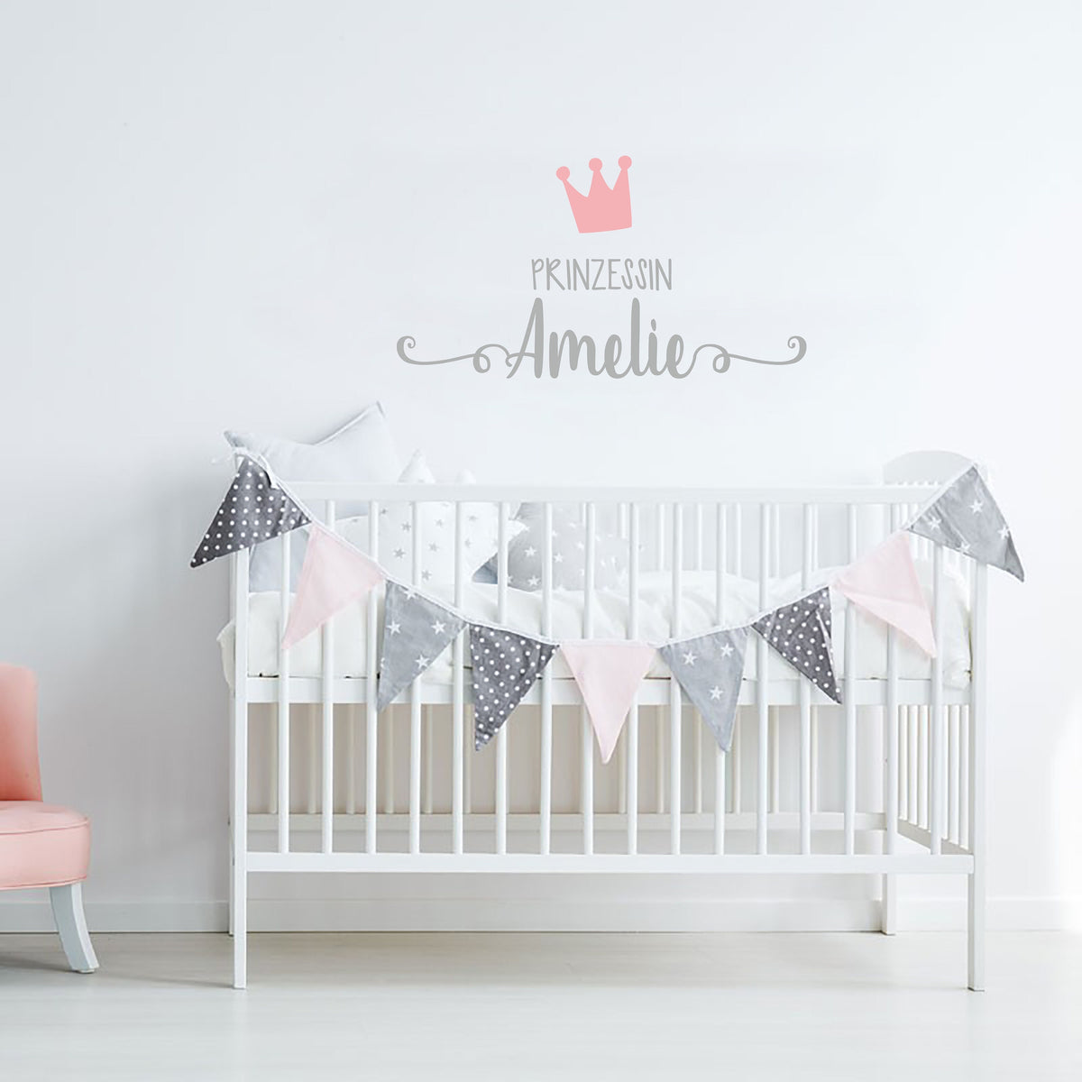 Wandtattoo Babyname Folienaufkleber Wall sticker