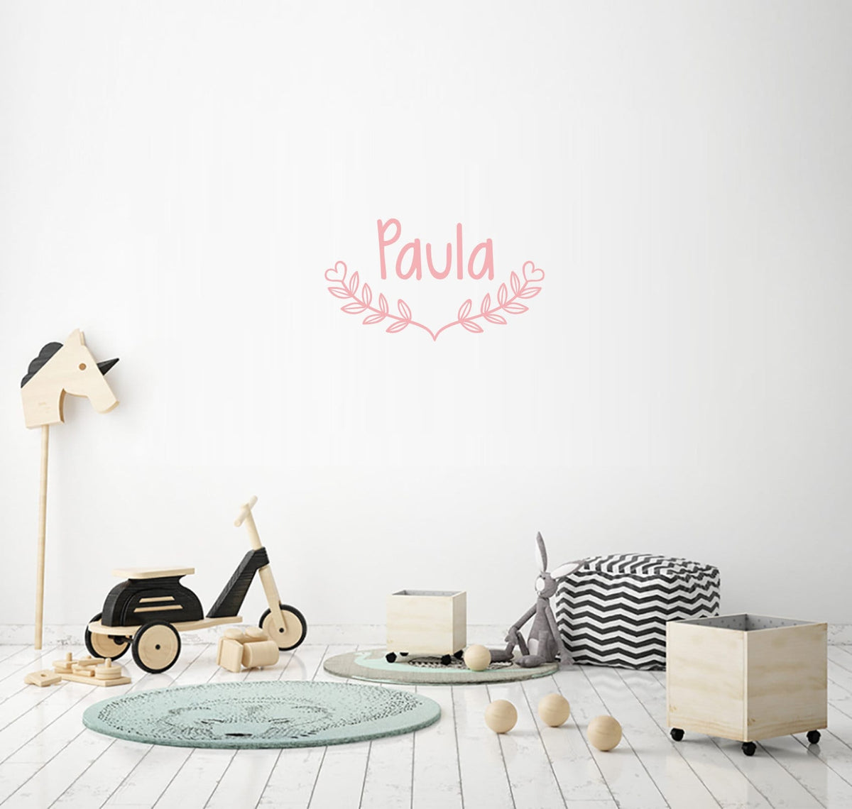 Namensaufkleber Kinderzimmer Wanddeco Wall sticker Wandbild