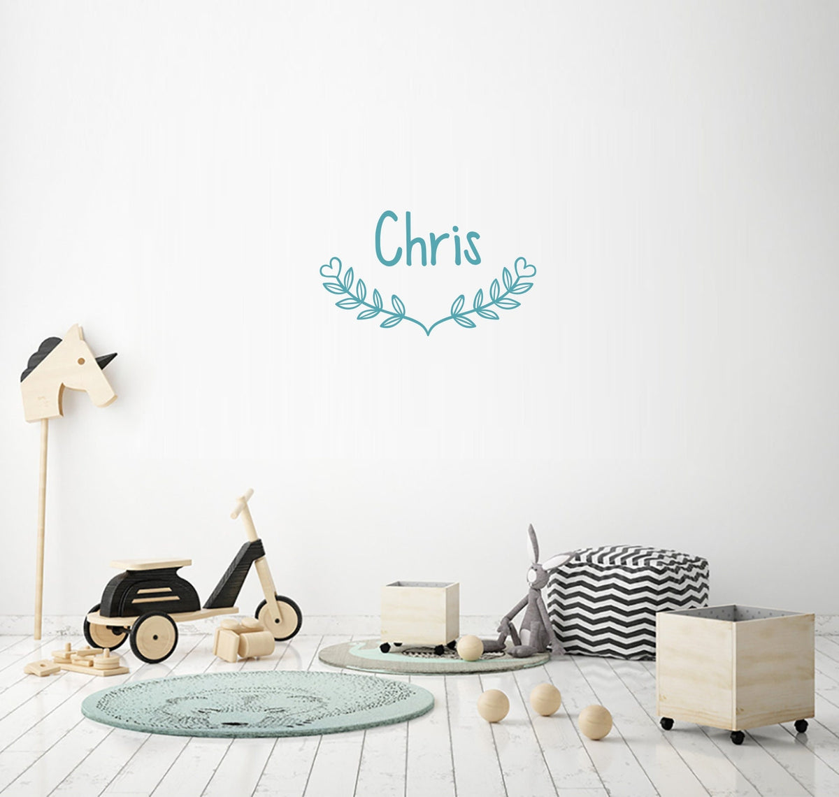 Namensaufkleber Kinderzimmer Wanddeco Wall sticker Wandbild