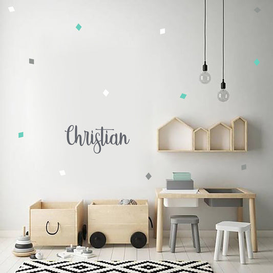 Wandtattoo Namensaufkleber Kinderzimmer Wall sticker Your name here