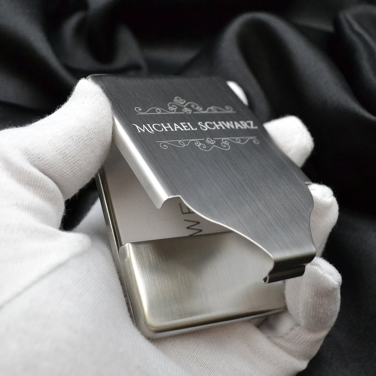 Visitenkartenetui mit Gravur Zigarettenetui Visitenkartenbox Wunschgravur Visitenkartenbox personalisiert