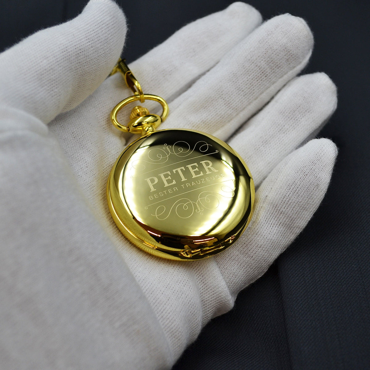 Taschenuhr mit Gravur Uhr mit Wunschgravur Geschenk zur Taufe Geschenkidee Geburtstag Taschenuhr Trauzeuge Hochzeit bester Papa