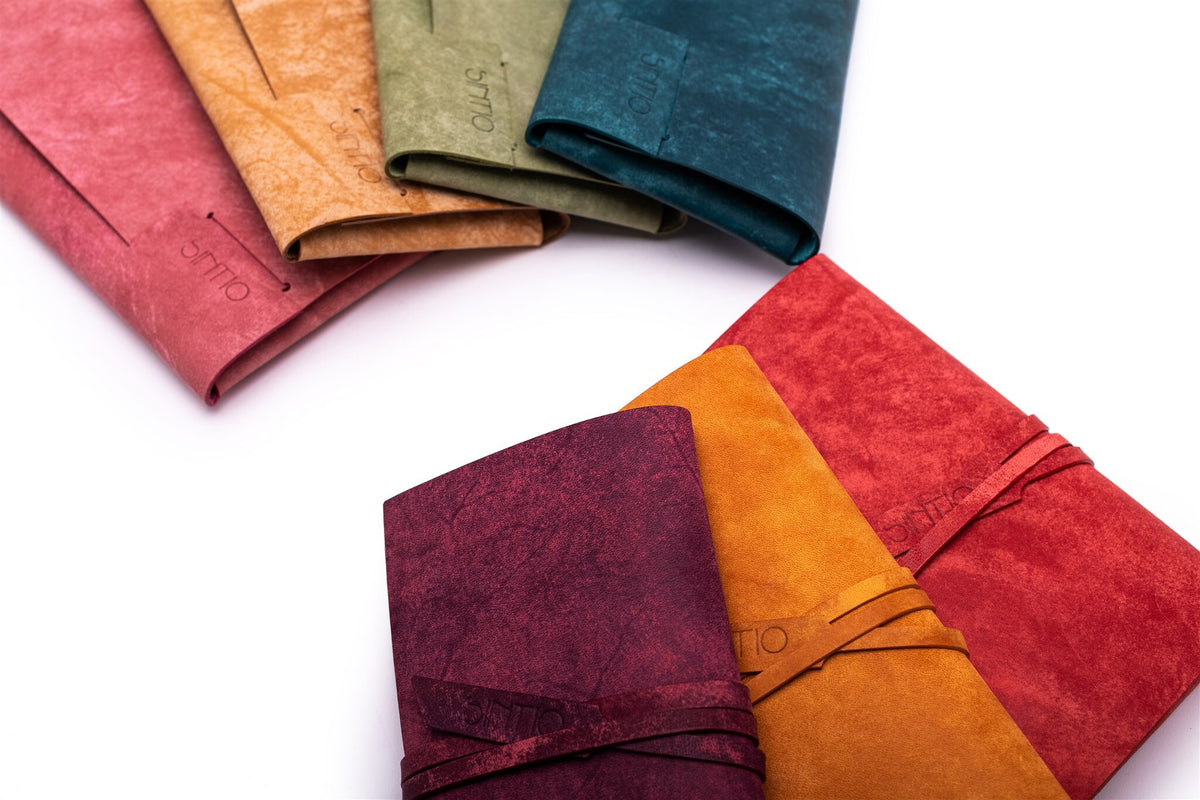 Geldbörse Damen Leder ORIGAMI-Technik  Rot F02