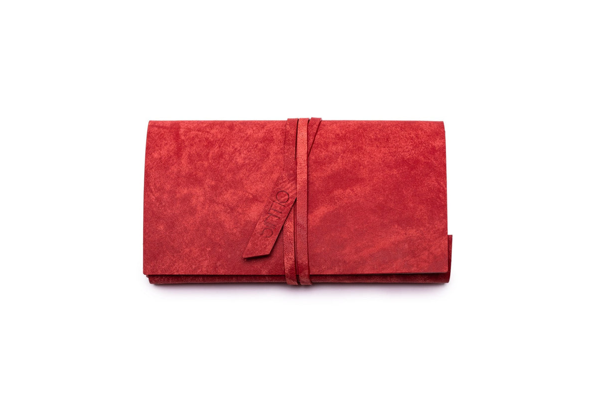 Geldbörse Damen Leder ORIGAMI-Technik  Rot F02