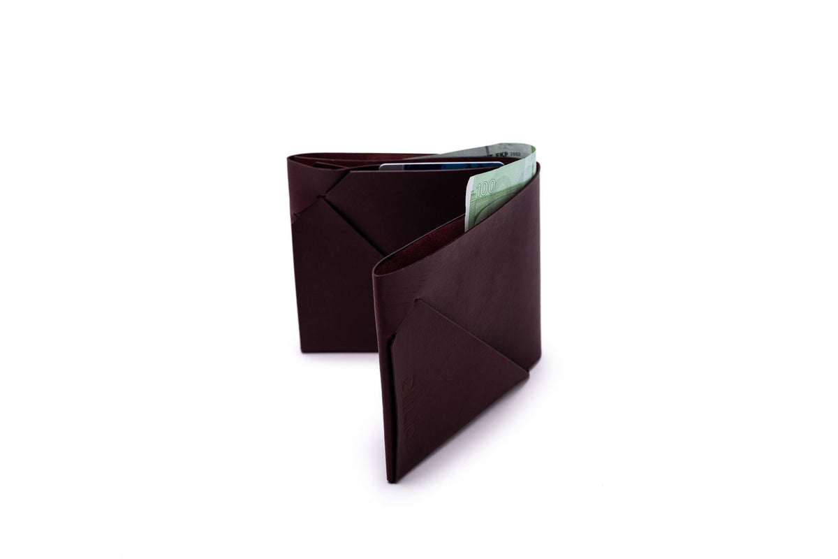 Geldbörse Herren Leder ORIGAMI-Technik Cognac M01