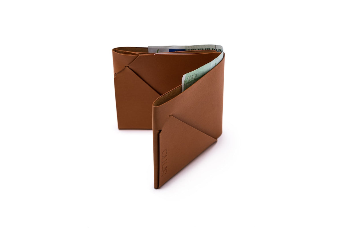 Geldbörse HerrenLeder ORIGAMI-Technik Camel M01