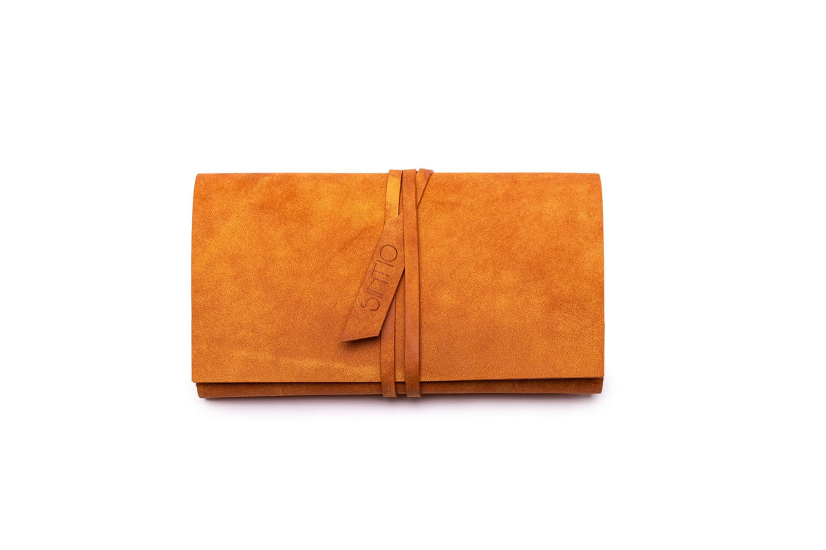 Geldbörse Damen Leder ORIGAMI-Technik Lila F02
