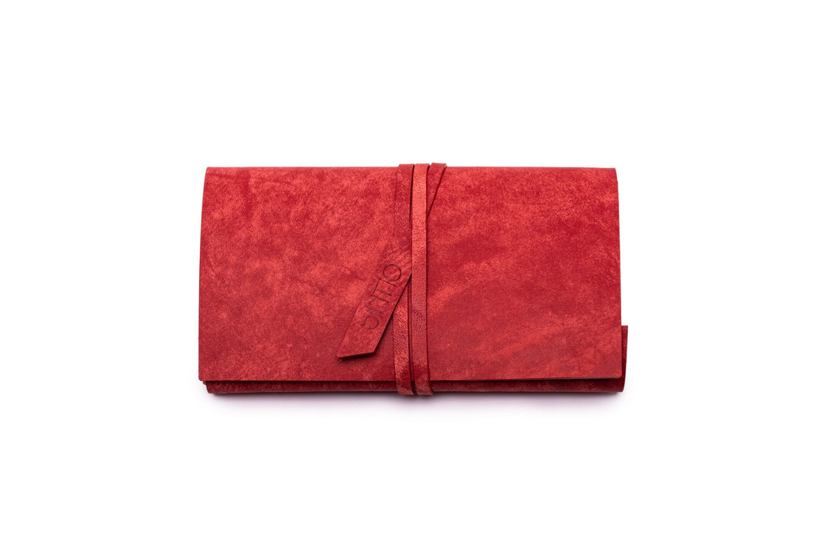 Geldbörse Damen Leder ORIGAMI-Technik Orange F02