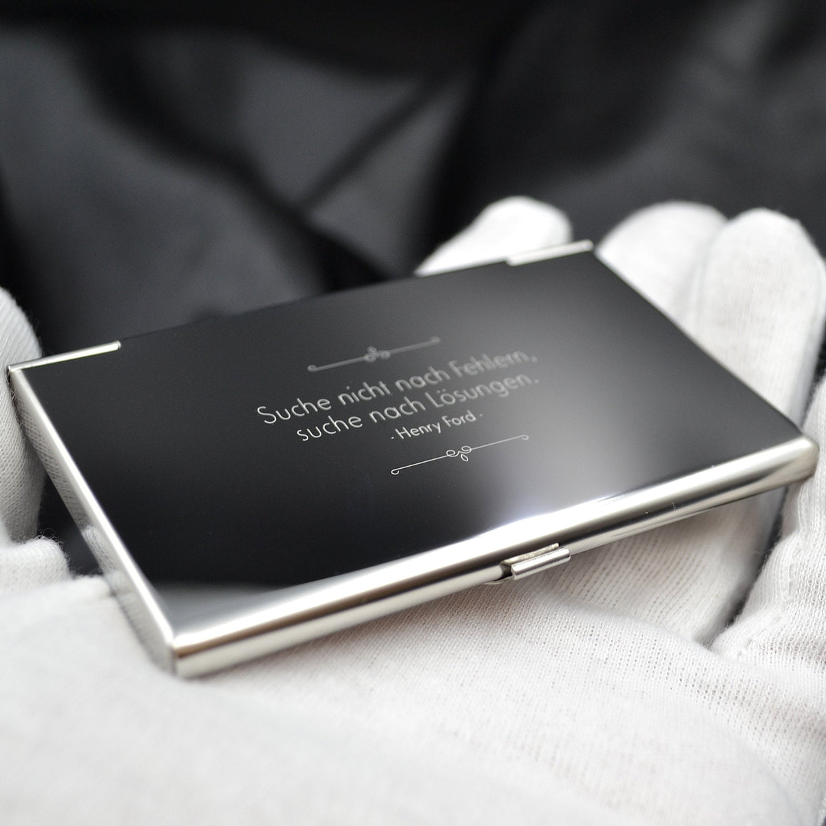 Visitenkartenetui mit Gravur Visitenkartenbox ersonalisiert Geschenkidee Brautjungfer Geschenk beste Freundin