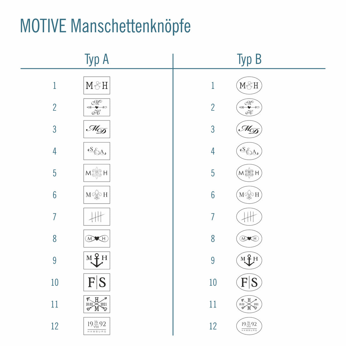 Manschettenknöpfe mit Gravur Farbe Silber Manschettenknöpfe Monogramm Personalisiert Geschenk Bräutigam Manschettenknöpfe Monogramm