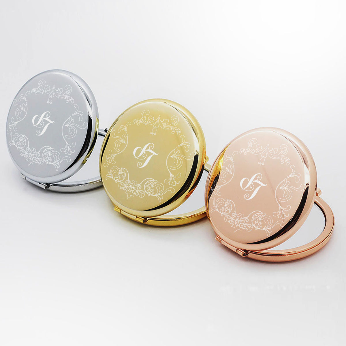Handspiegel mit Gravur Hanspiegel personalisiert Geschenkidee Brautjungfer Geschenk zur Verlobung Kommunion Taufe Brautmama