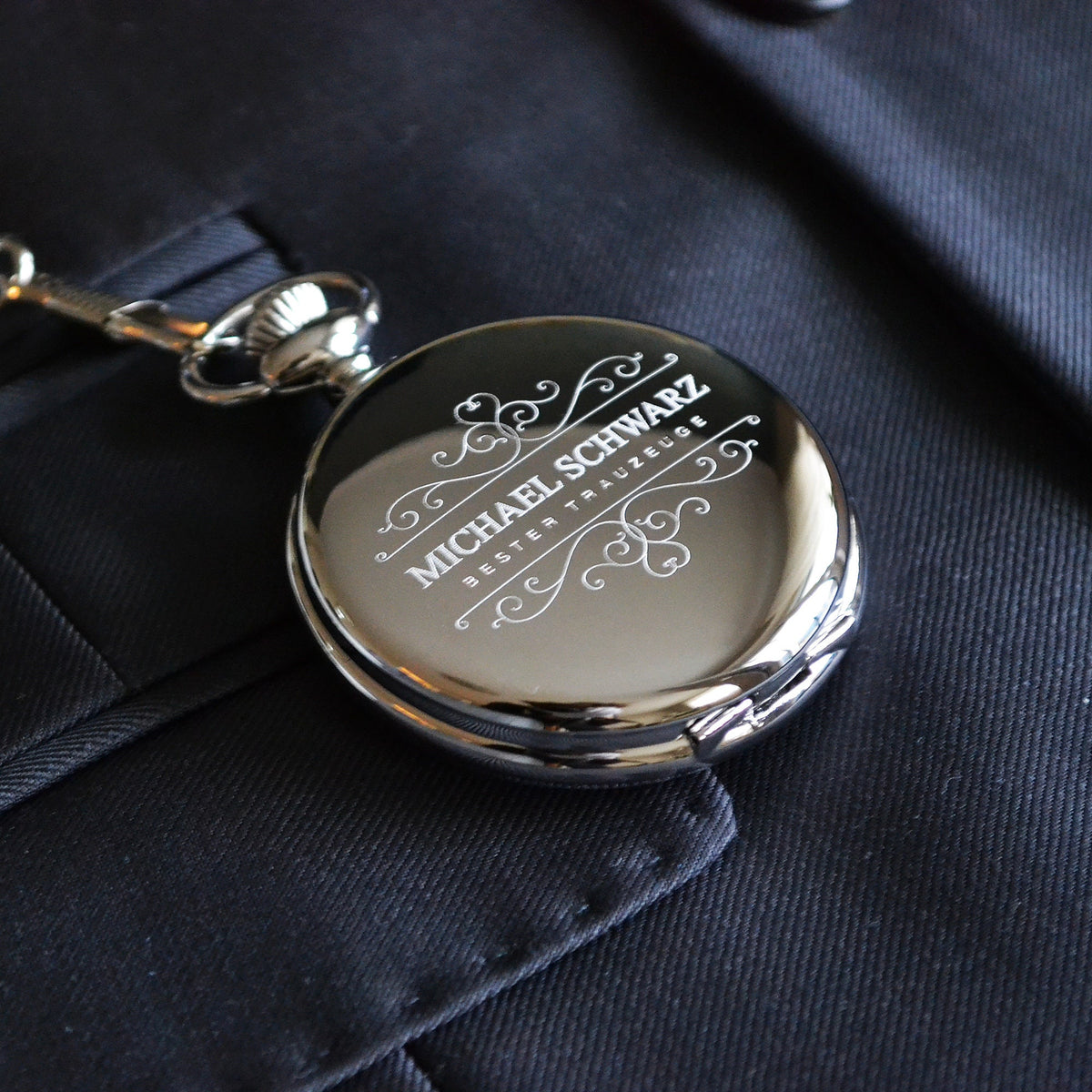 Taschenuhr mit Gravur Uhr personalisiert Taschenuhr Bräutigam Trauzeugin bester Trauzeuge Geschenk zur Taufe Kommunion Taufpate