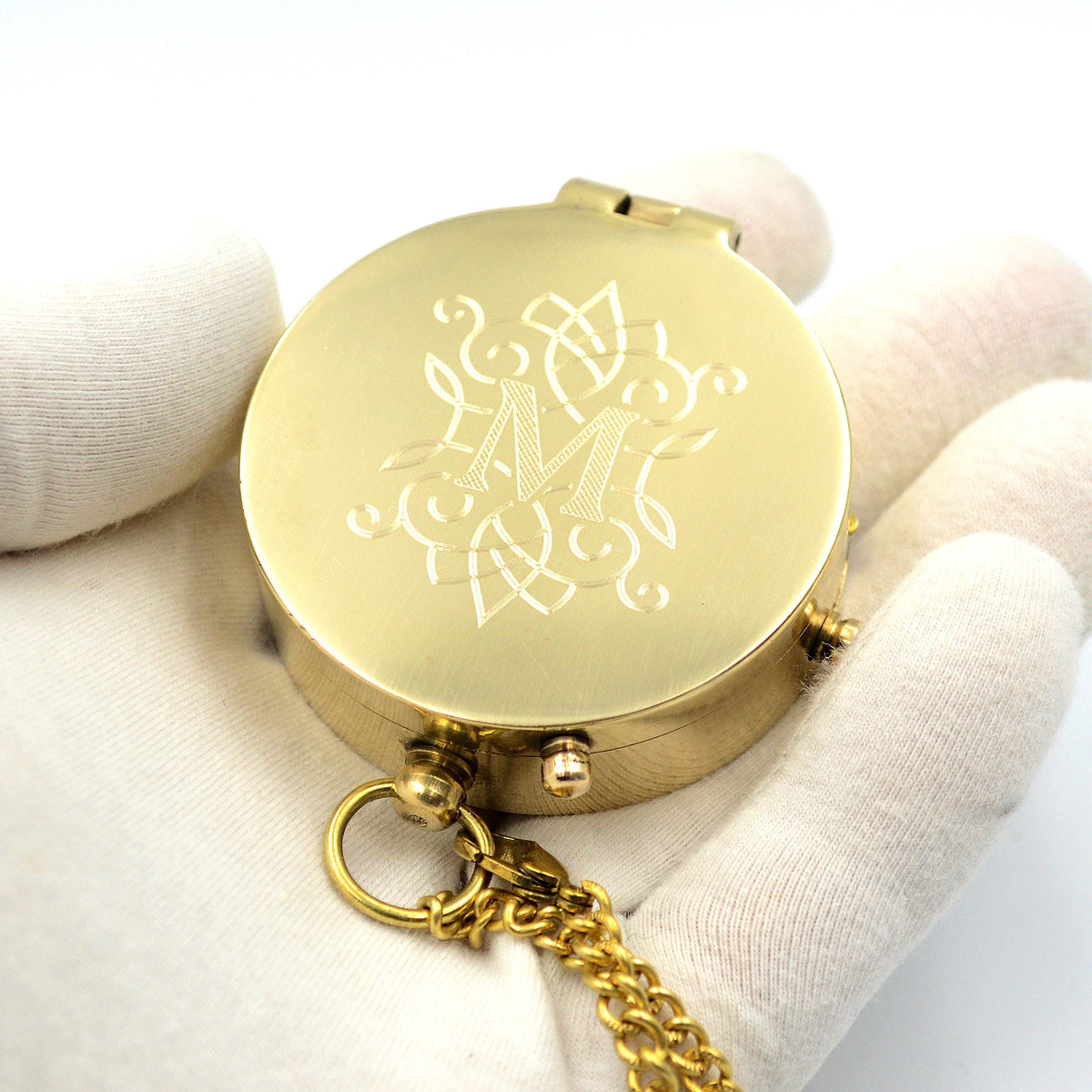 Kompass mit Gravur inkl. Lederetui personalisiertes Geschenk Monogramm für den Trauzeuge