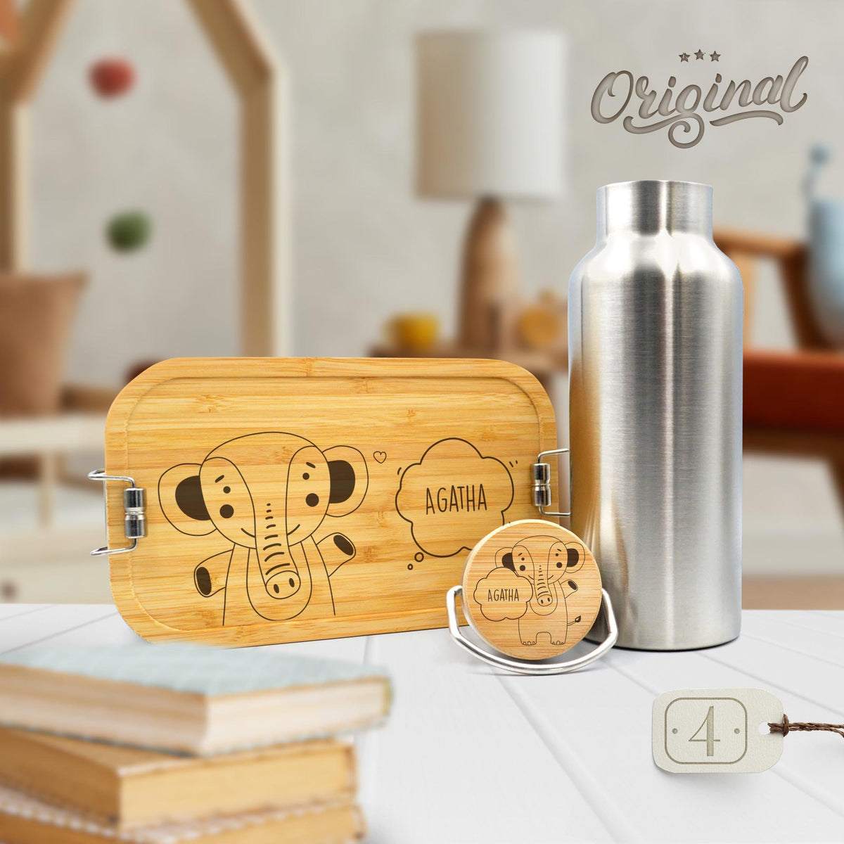Brotdose und Trinkflasche personalisiert Wasserflasche und Lunchbox Kinder Geschenk Schulanfang Einschulung
