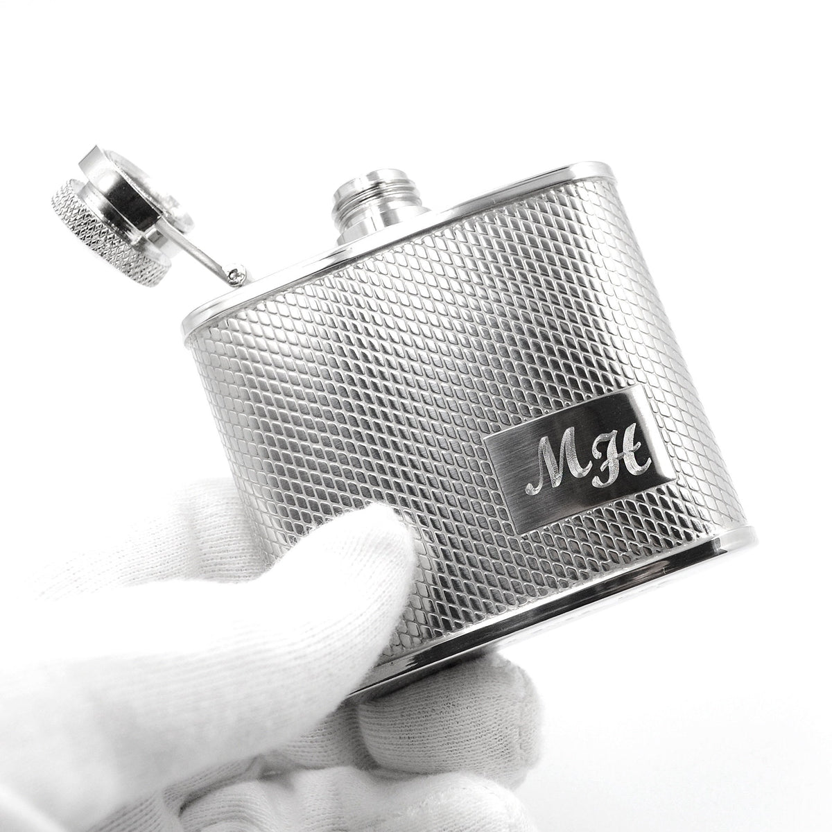 Flachmann mit Gravur der Initialien Geschenk personalisiert Geschenkidee Trauzeuge Flachmann Monogramm bester Papa Flachmann Initiale