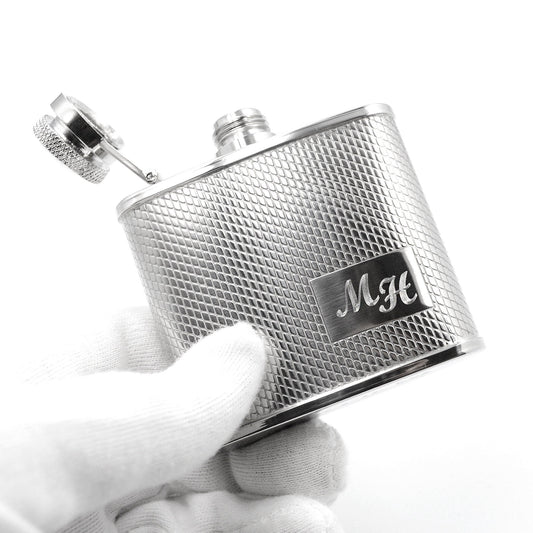 Flachmann mit Gravur der Initialien Geschenk personalisiert Geschenkidee Trauzeuge Flachmann Monogramm bester Papa Flachmann Initiale