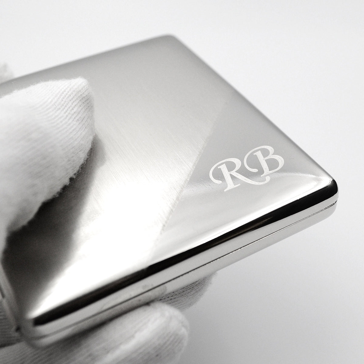 Zigarettenetui Gravur Monogramm Zigarettenbox personalisiert mit Initialen Zigarettenschachel Metall Wunschgravur