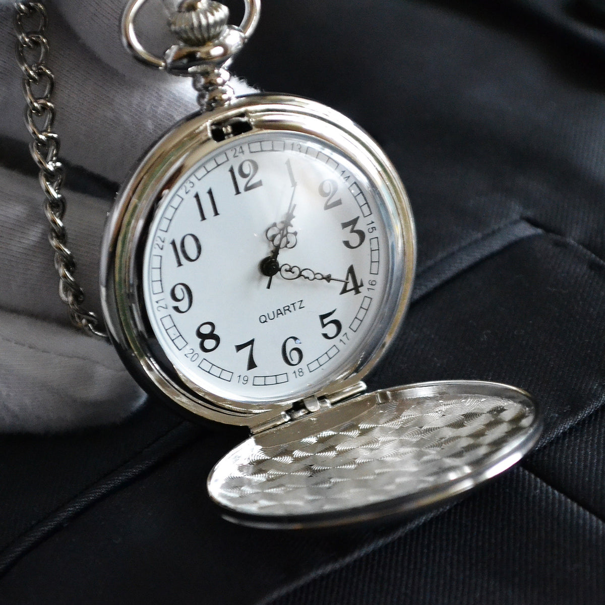Taschenuhr mit Gravur Uhr personalisiert Geschenk Kommunion Bräutigam Trauzeuge Geschenkidee Taufe bester Papa Trauzeugin Geburtstag Idee