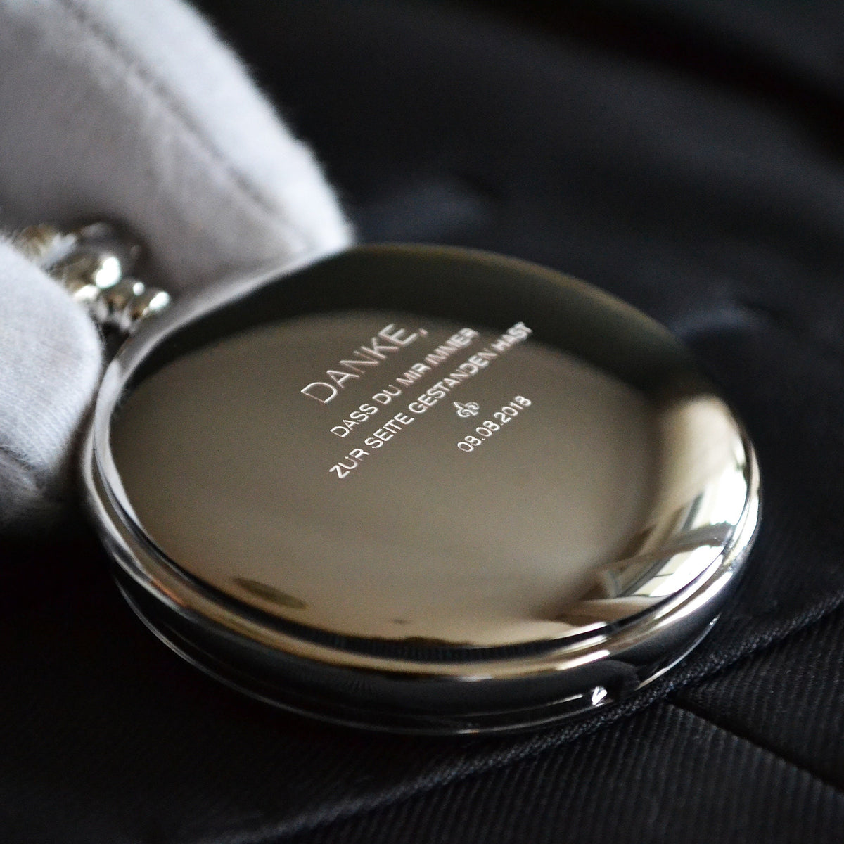 Taschenuhr mit Gravur Uhr personalisiert Geschenk Kommunion Bräutigam Trauzeuge Geschenkidee Taufe bester Papa Trauzeugin Geburtstag Idee