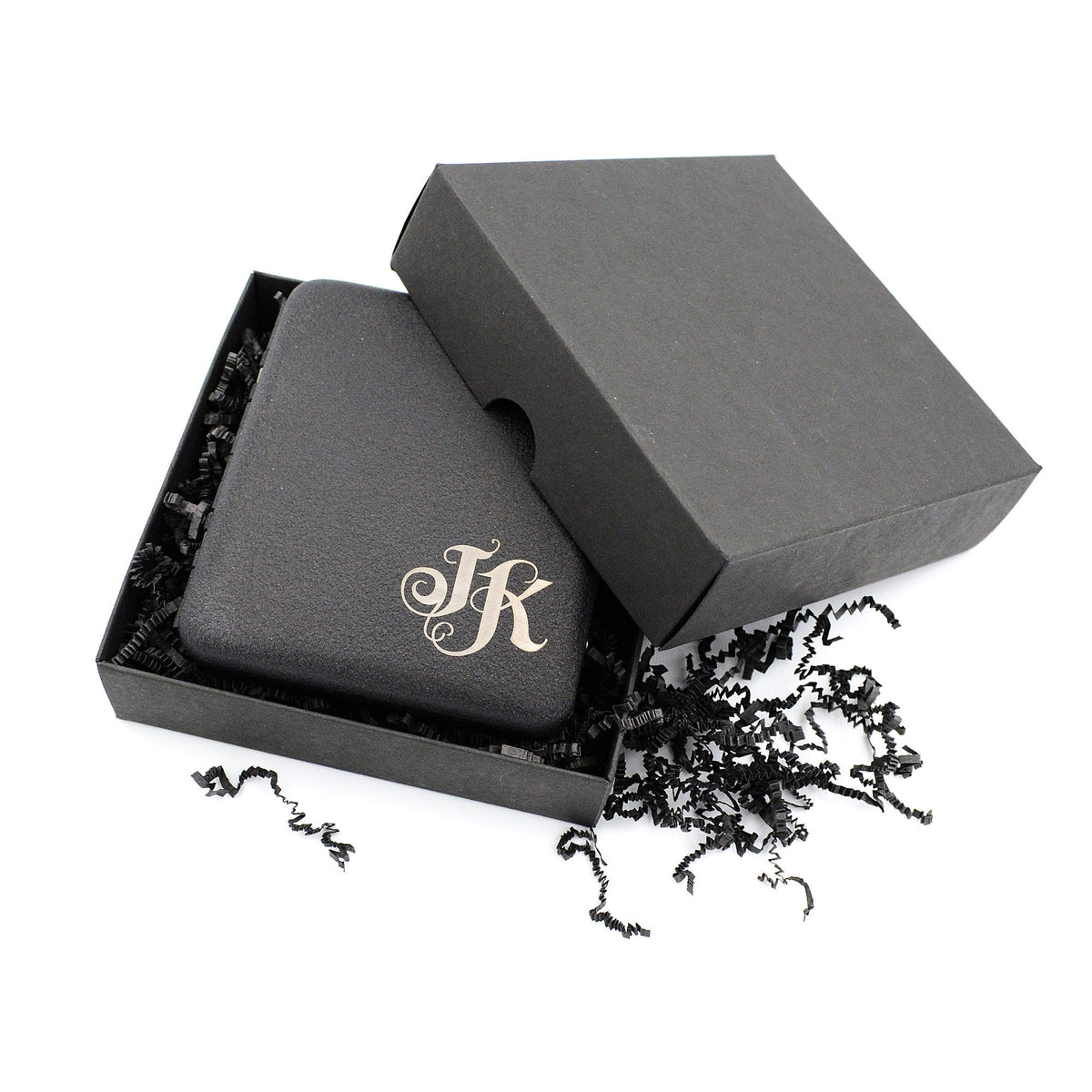 Zigarettenetui mit Gravur in Geschenkbox schwarz Zigarettenbox personalisiert in Geschenkbox Geschenkidee Geburtstag Taufpate bester Papa