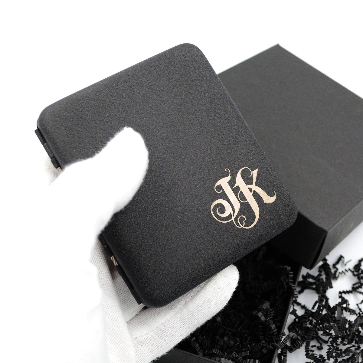 Zigarettenetui mit Gravur in Geschenkbox schwarz Zigarettenbox personalisiert in Geschenkbox Geschenkidee Geburtstag Taufpate bester Papa