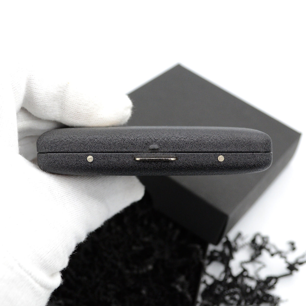 Zigarettenetui mit Gravur in Geschenkbox schwarz Zigarettenbox personalisiert in Geschenkbox Geschenkidee Geburtstag Taufpate bester Papa