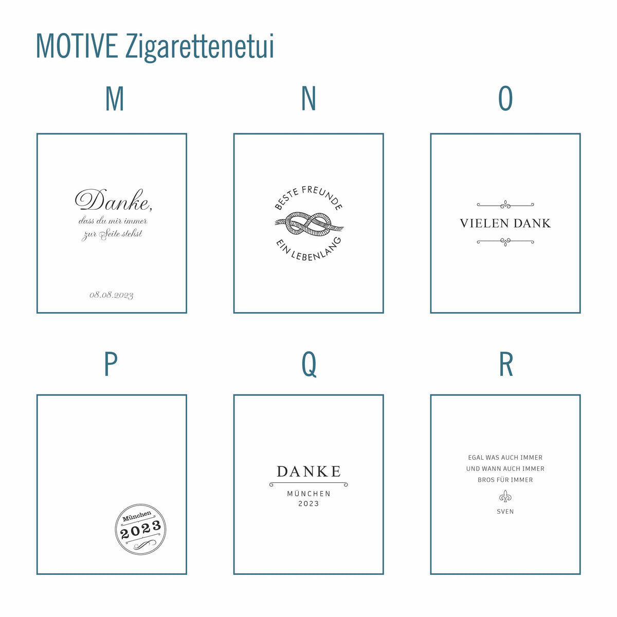 Zigarettenetui mit Gravur in Geschenkbox 9-er