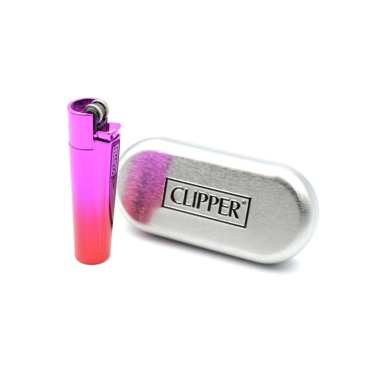 Clipper mit Gravur Farbe Pink Feuerzeug Wunschgravur personalisiert