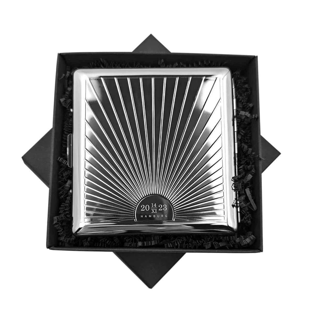 Zigarettenetui mit Gravur Zigarettenbox personalisiert Motiv Sonne