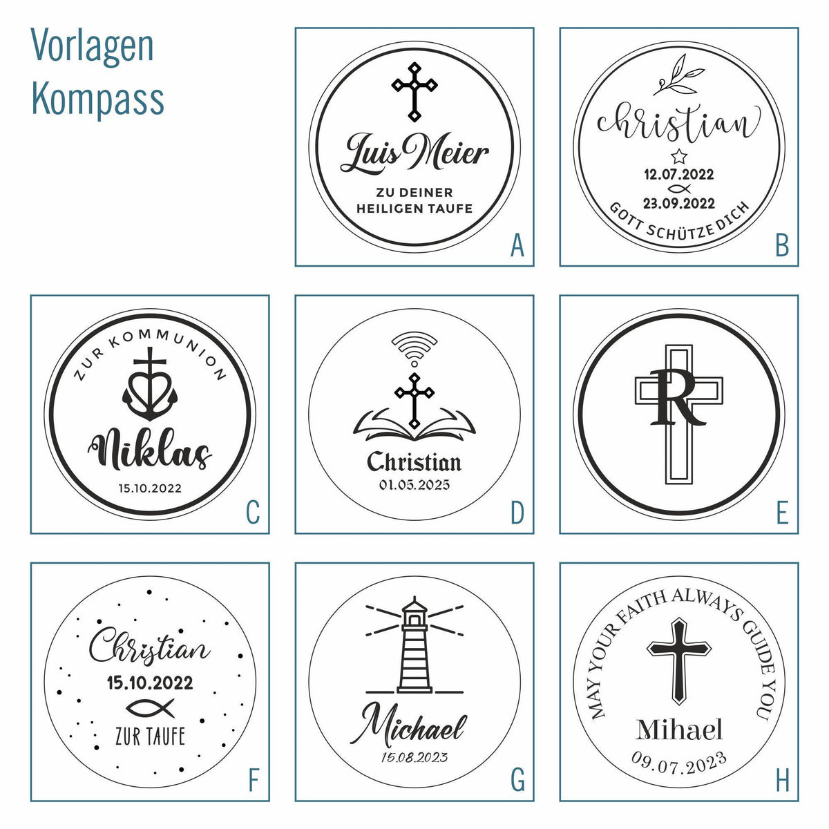 Kompass mit Gravur inkl. Lederetui personalisiertes Geschenk zur Firmung oder Kommunion