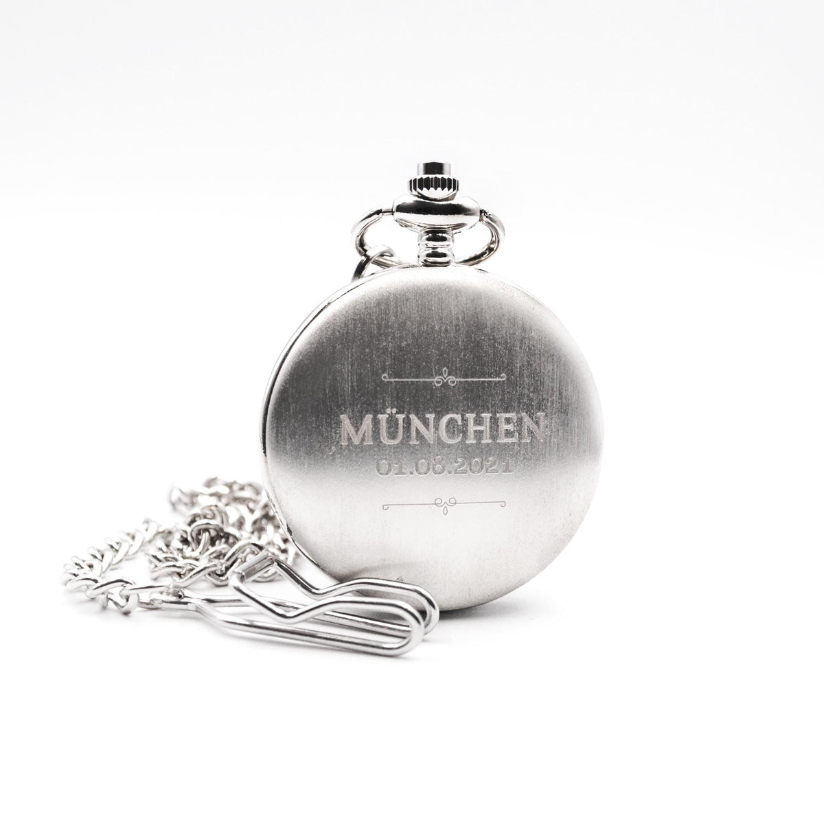 Taschenuhr mit Gravur Uhr personalisiert Taschnuhr Wunschgravur Uhr Monogrann Geschenkidee Kommunion Geschenk Trauzeuge Hochzeitsgeschenk