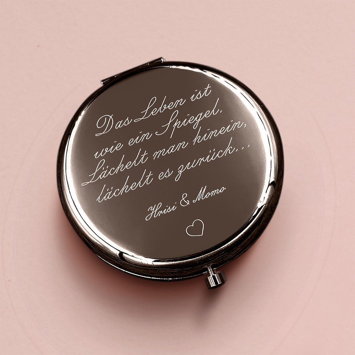 Handspiegel mit Gravur Hanspiegel personalisiert Geschenkidee Brautjungfer Geschenk zur Verlobung Kommunion Taufe Brautmama