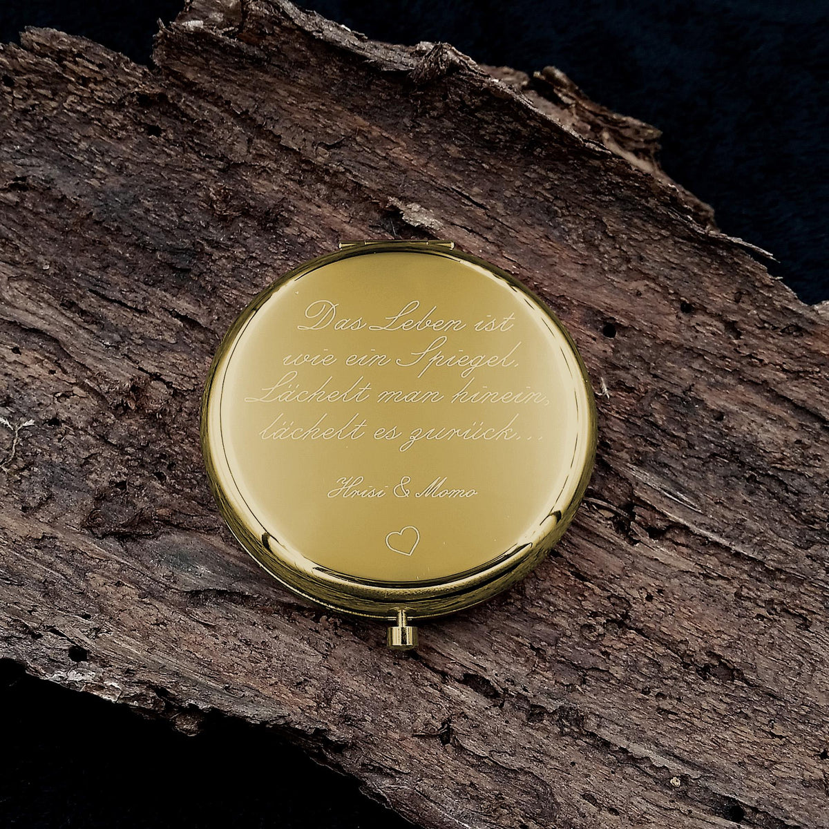 Taschenspiegel Handspiegel Gold Trauzeugin Brautjungfer Hochzeit Beste Freundin Spiegel mit Wunschgravur
