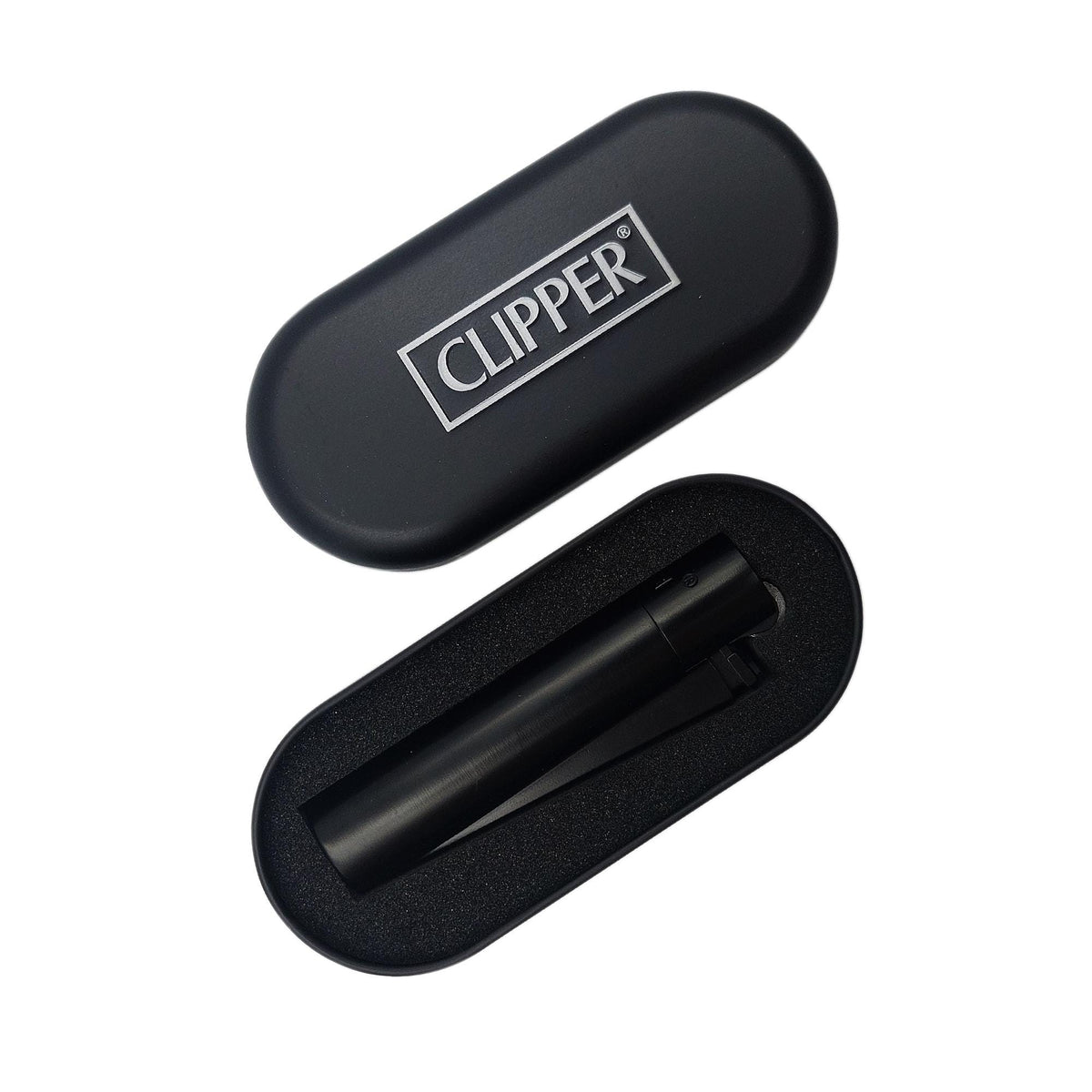 Clipper mit Gravur Schwarz Feuerzeug personalisiert