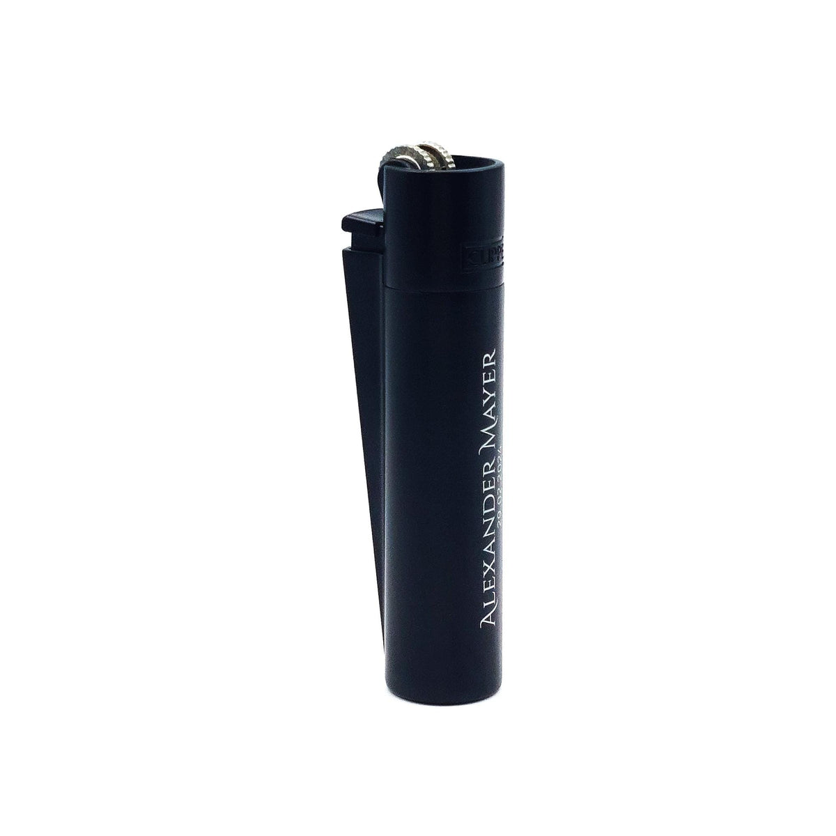 Clipper mit Gravur Schwarz Feuerzeug personalisiert