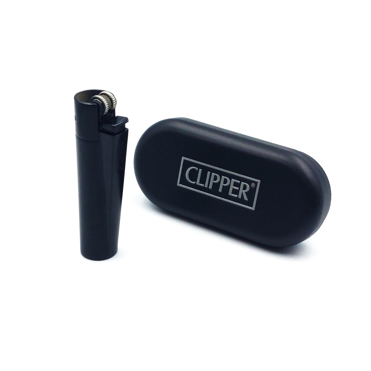 Clipper mit Gravur Schwarz Feuerzeug personalisiert