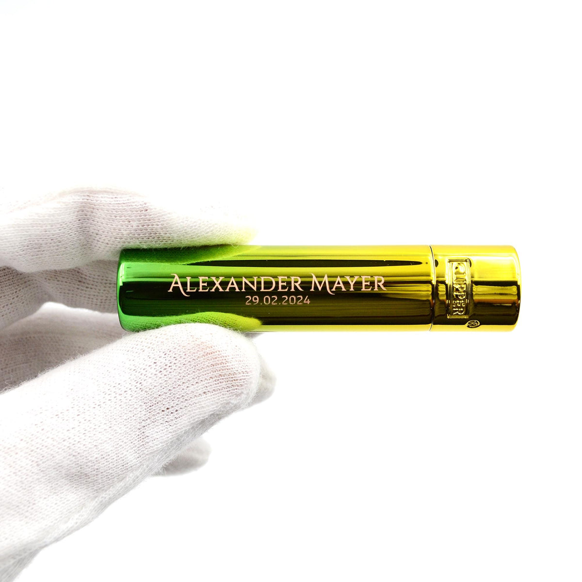 Clipper mit Gravur Green Gradient